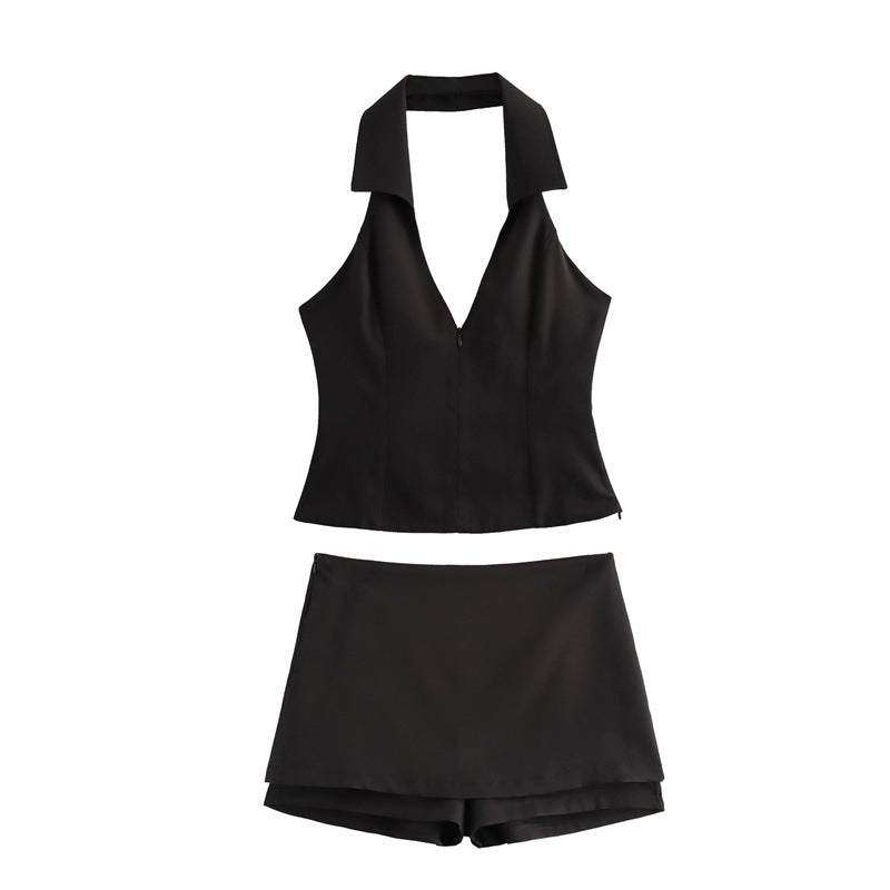 Women's Summer Sexy Exposed Back Halter Small Suits