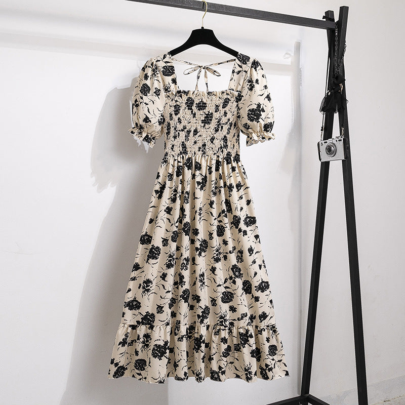 Women's Style Design Niche High-grade Floral Sleeve Dresses