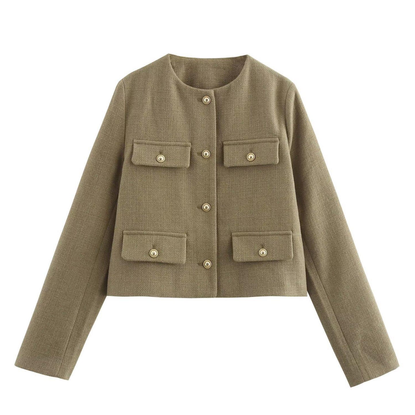 Women's Long-sleeved Pocket Round Bow Tie Autumn Blazers