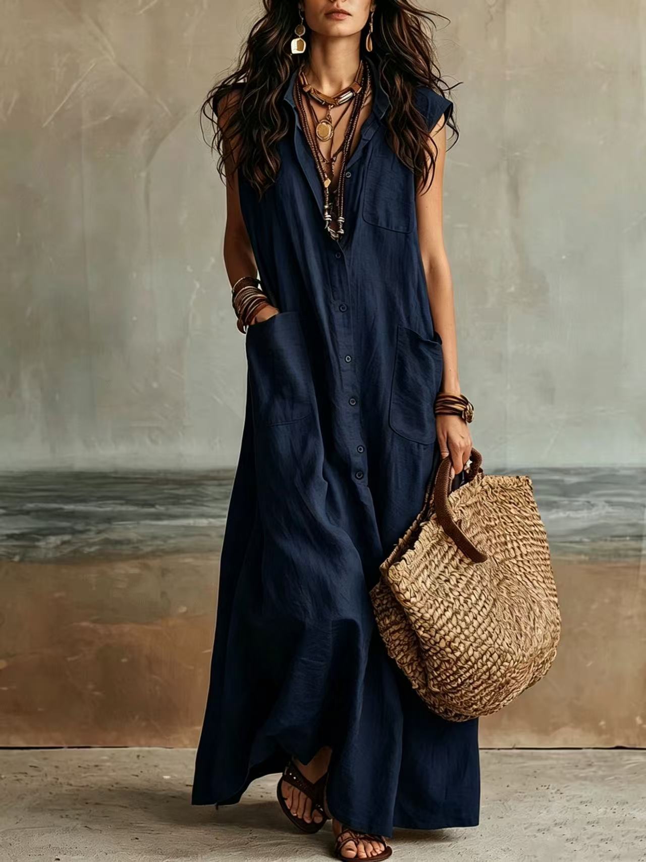 Summer Elegant Graceful Bohemian Vacation Loose Dress