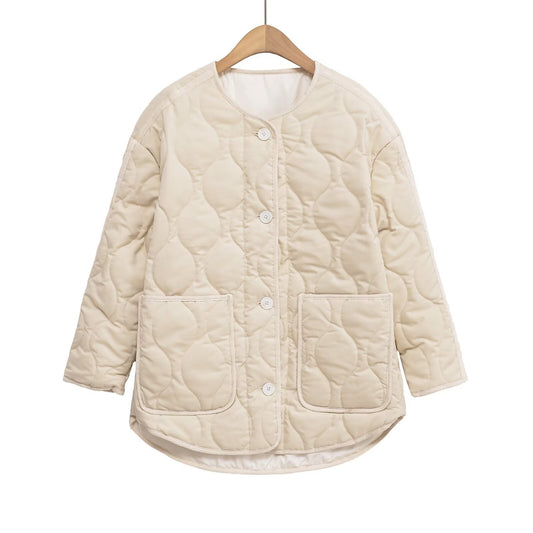 Air Cotton Casual Long Sleeve Pocket Coats