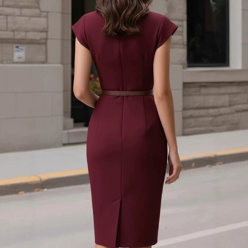 Women's Summer Solid Color Commute Elegant Dress
