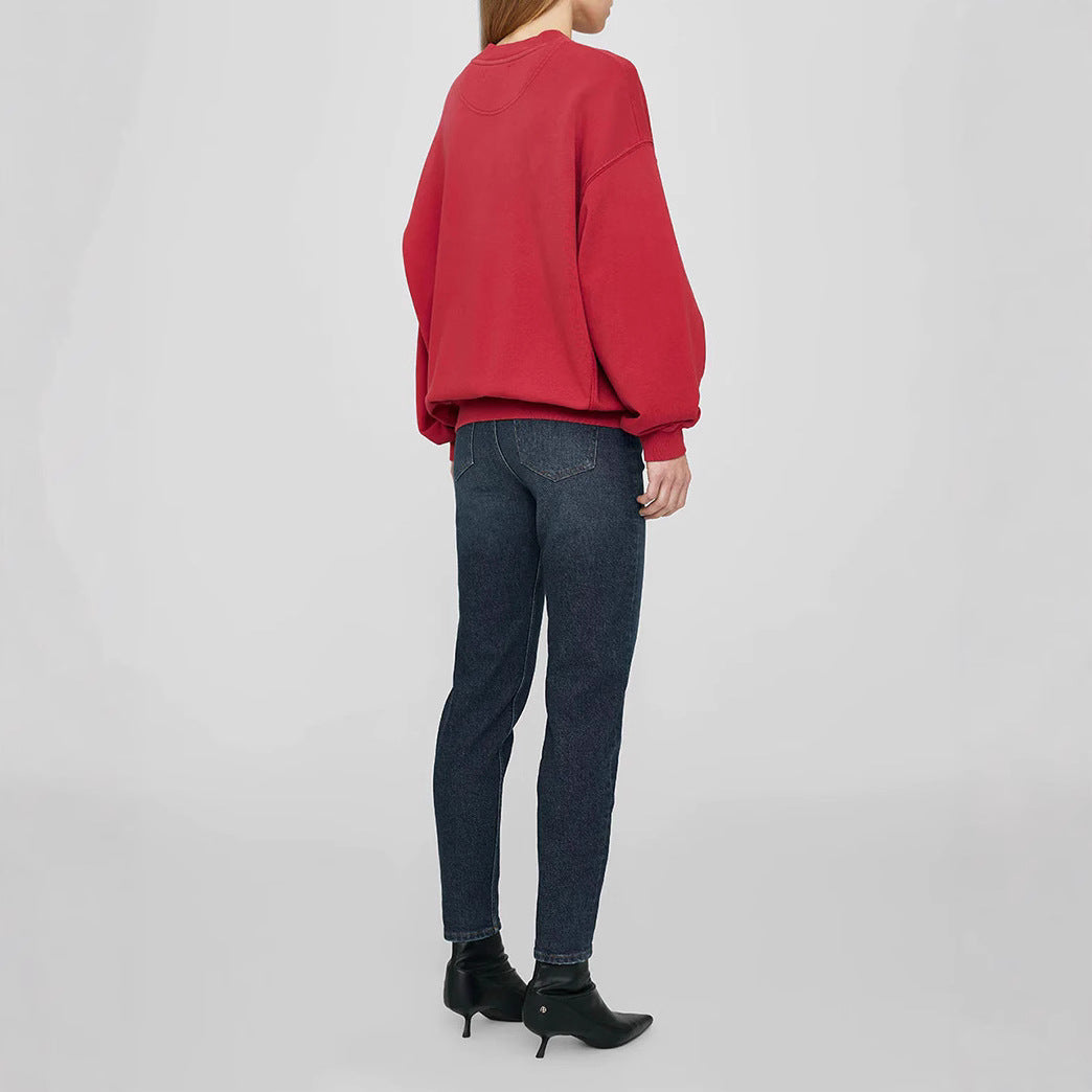 Women's North American Niche Classic Letter Print Fleece Sweaters