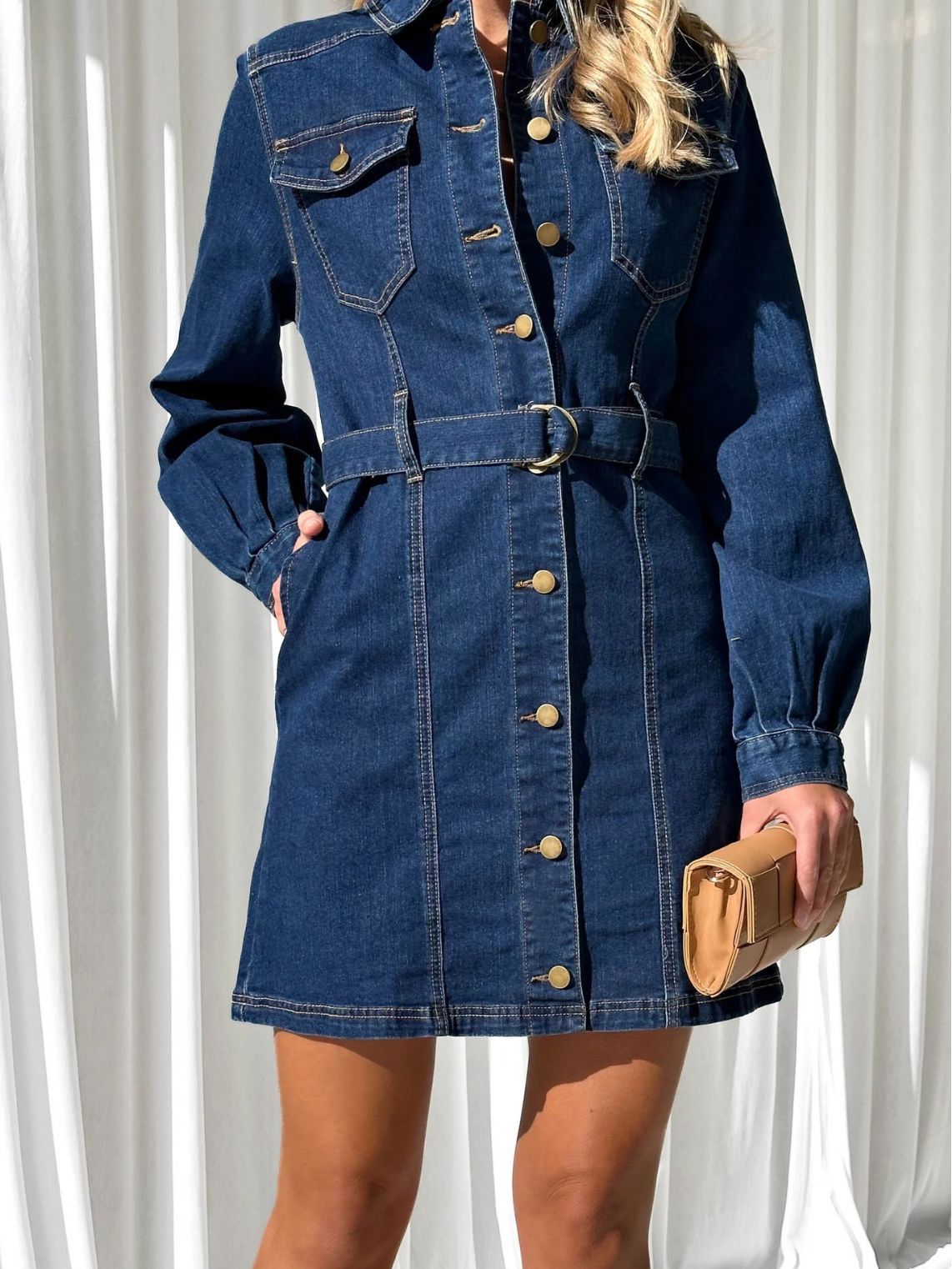 Women's Casual Button Slimming Long Sleeve Denim Jackets