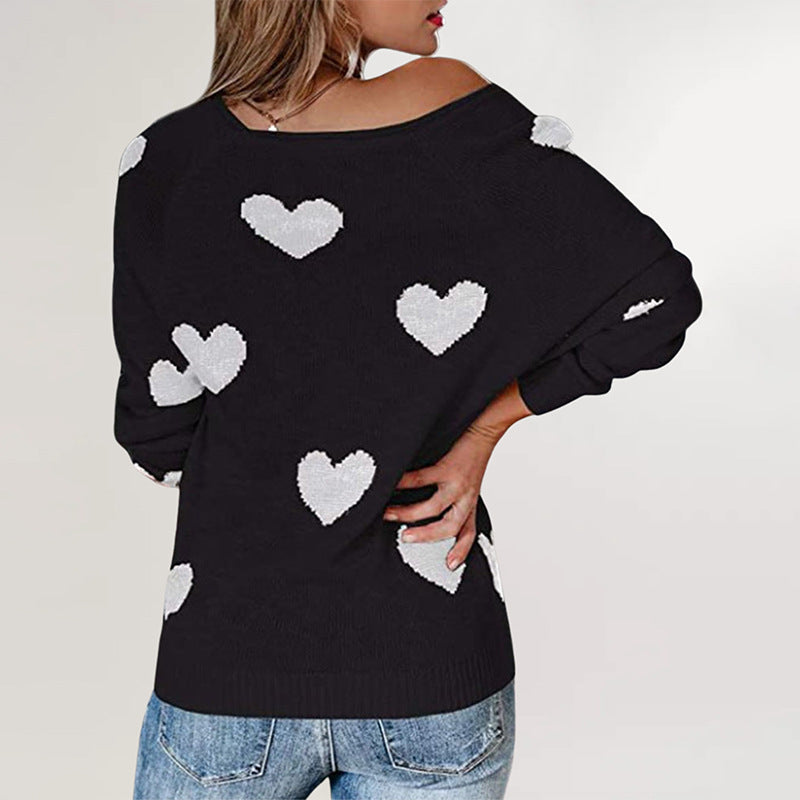 Women's Loose Love Valentine's Day Pullover Sweaters