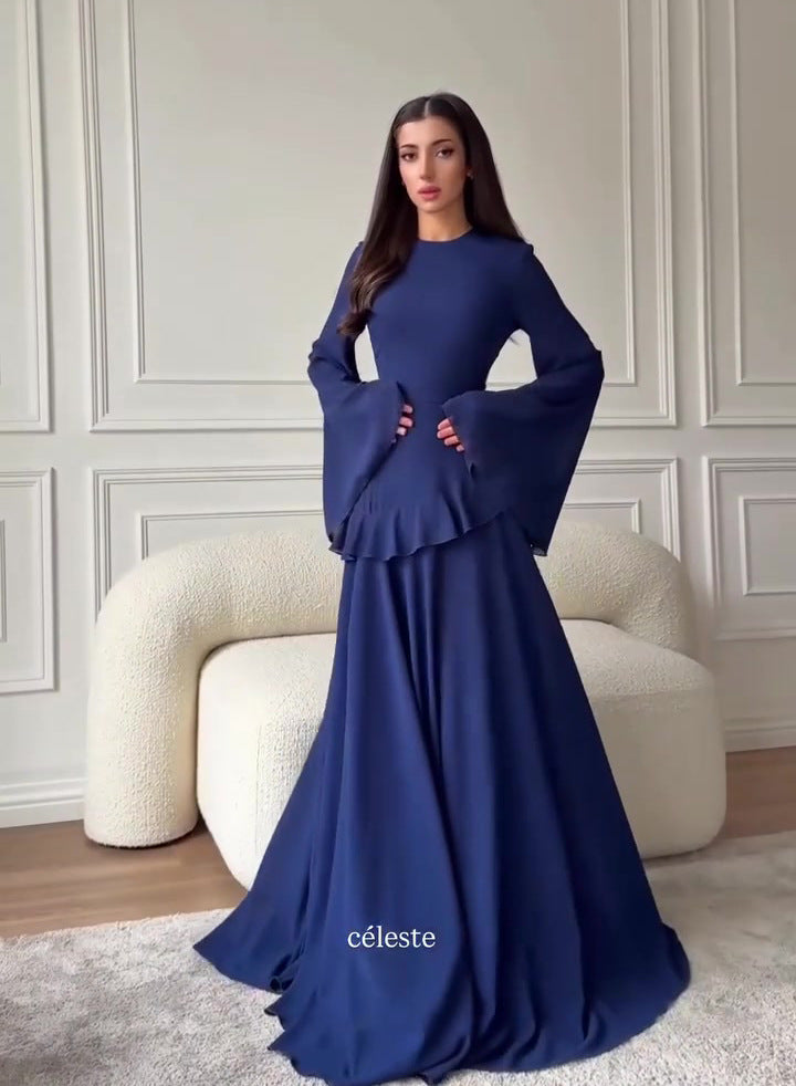 Women's Fit Fashion Elegant Graceful Long Sleeve Dresses