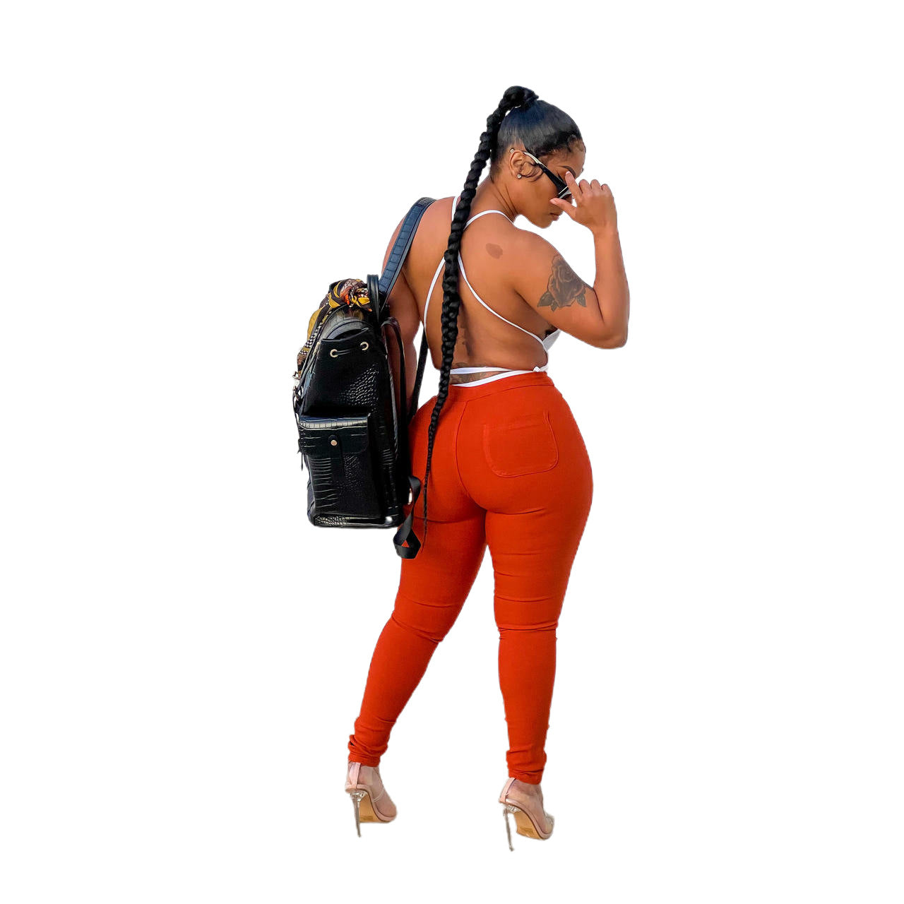 Women's Cool Stretch High Waist Trousers Jeans