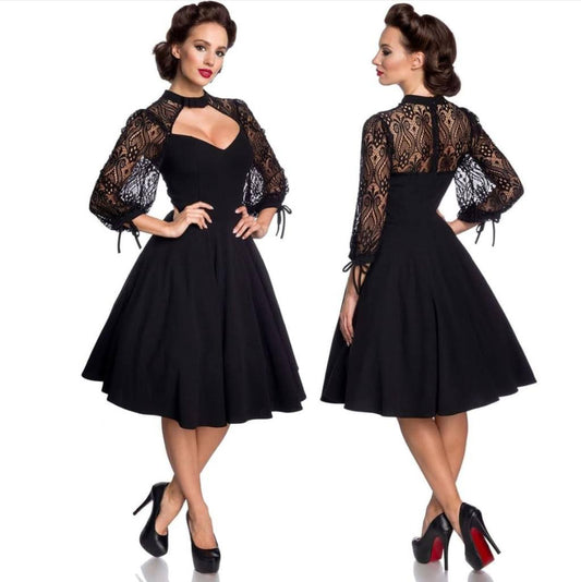 Women's Dress Hollow Backless Sexy Halloween Black Dresses