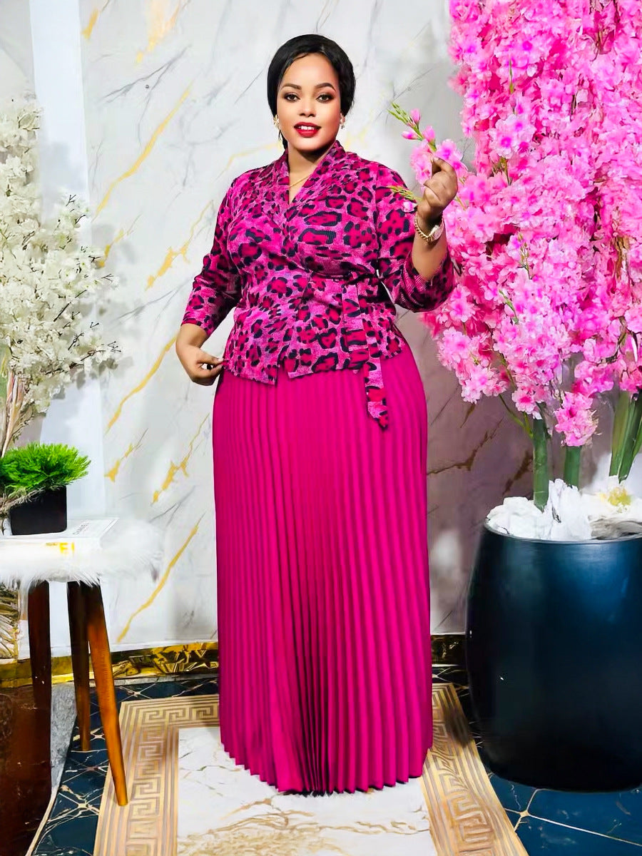 Women's Dress Lightly Mature Pleated Chiffon Printed Dresses