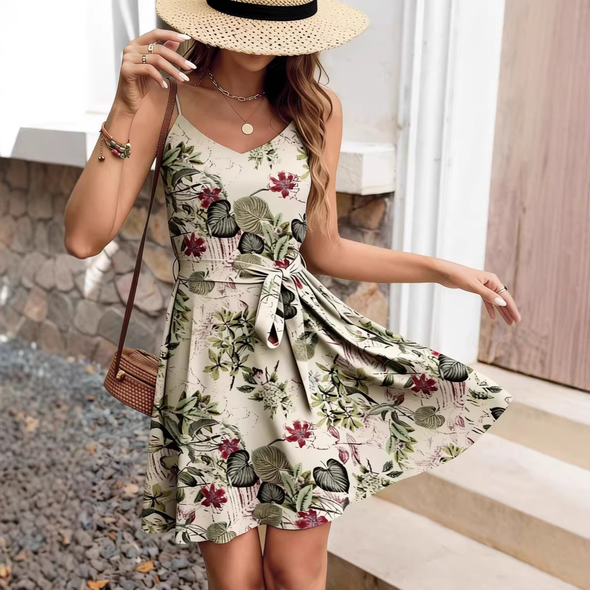 Unique Source Collar Elegant Sweet Waist Dress