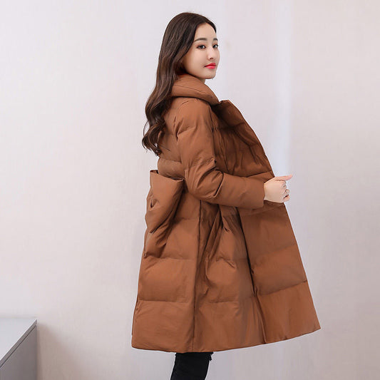 Women's Style Mid-length Fashion Tailored Collar Warm Jackets