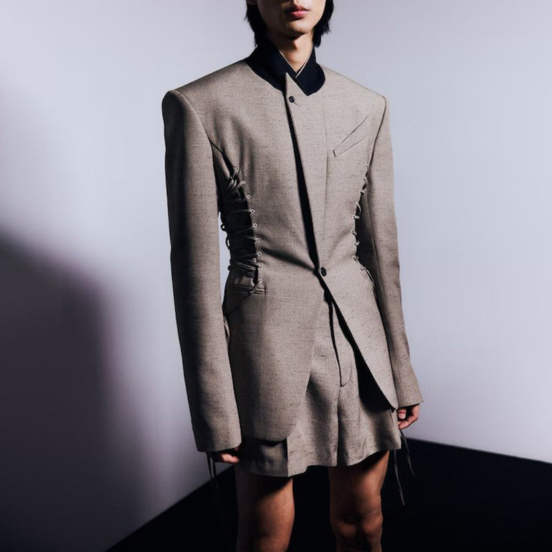 Women's Design Autumn Trendy Tied Slim Fit Blazers