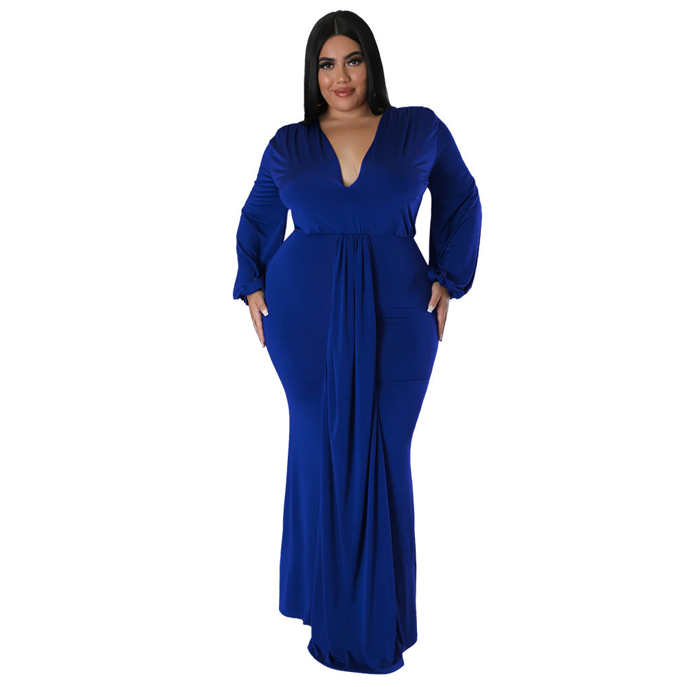 Women's Autumn Fashion Sexy Nightclub Dress Irregular Plus Size
