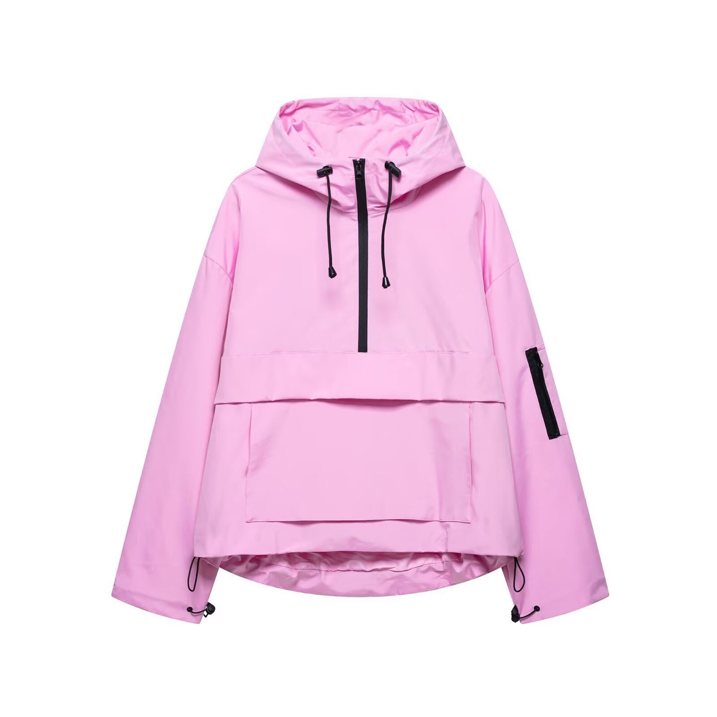 Women's Fashion Solid Color Hooded Long-sleeved Casual Jackets