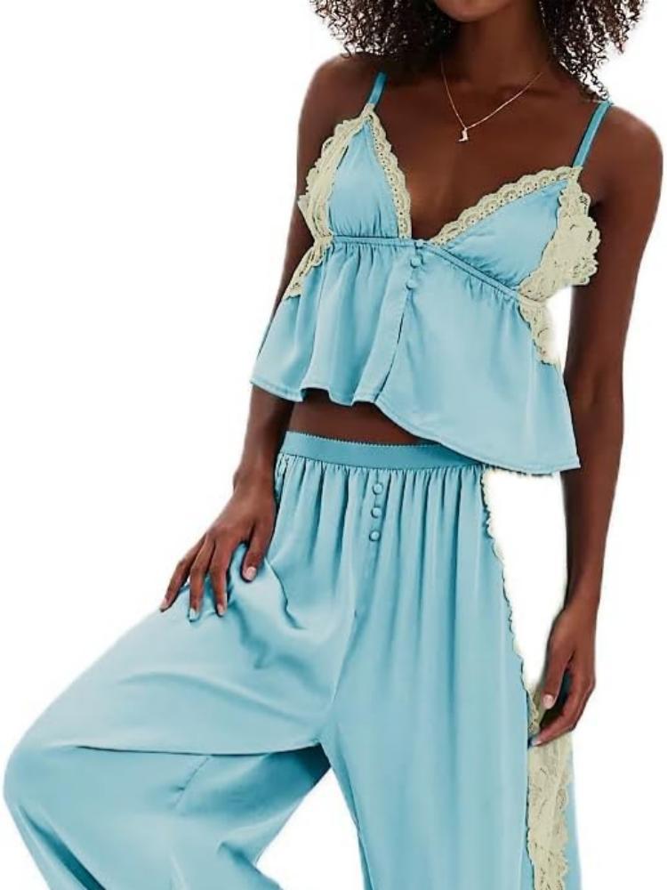 Glamorous Camisole Summer Trousers Home Wear Fashion Casual Suit