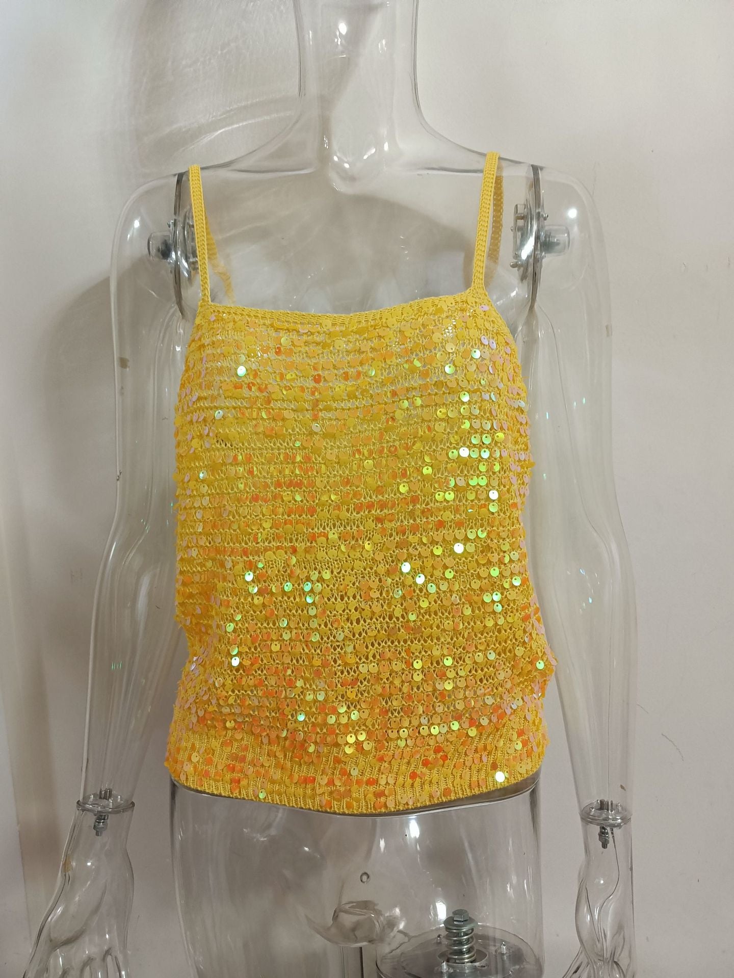 Women's Sequin Deep Outer Wear Hot Fashionable Tops