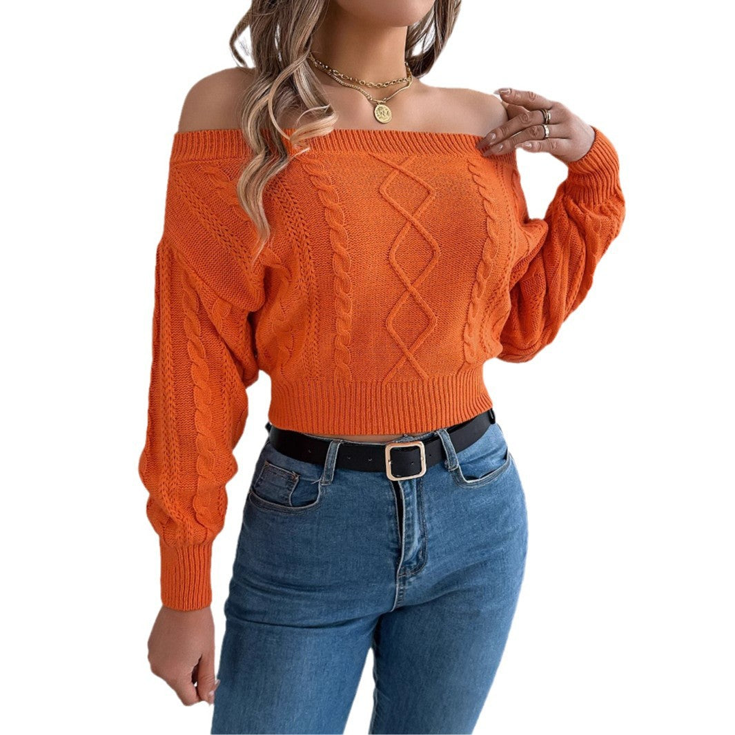 Women's Casual Solid Color Long Sleeve Pullover Sweater
