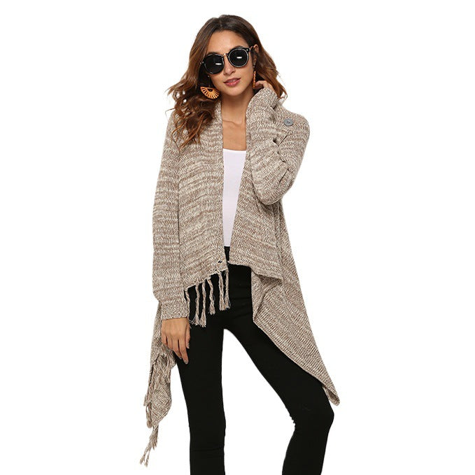 Women's Autumn Street Hipster Regular Scarf Collar Women's Sweater