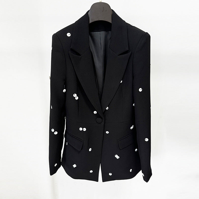 Two-piece Fashionable Sequins Color Matching Fishtail Fashion Casual Suit