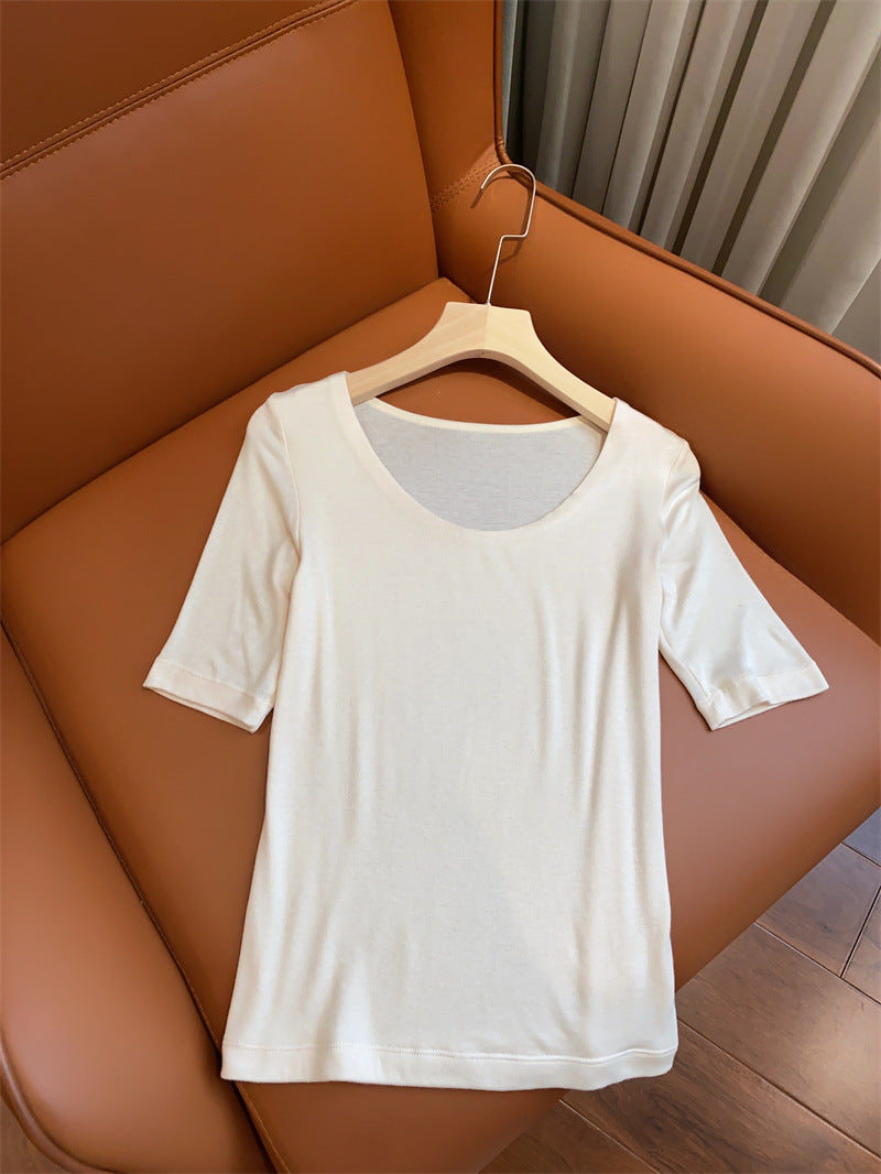 Women's Heavy Mulberry Silk Real Scoop Soft Tops