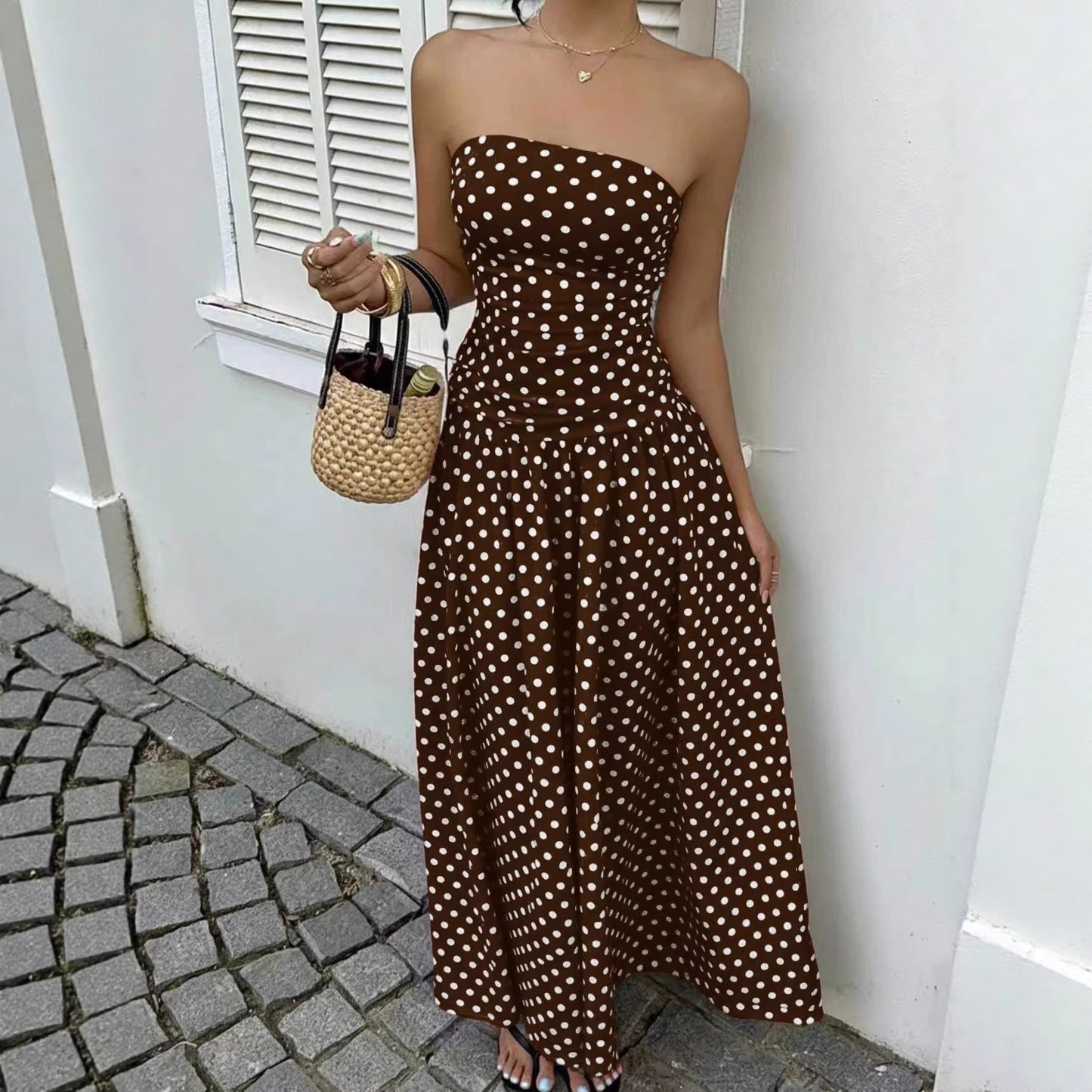 Sexy Polka Dot Elegant Waist Slimming Dress