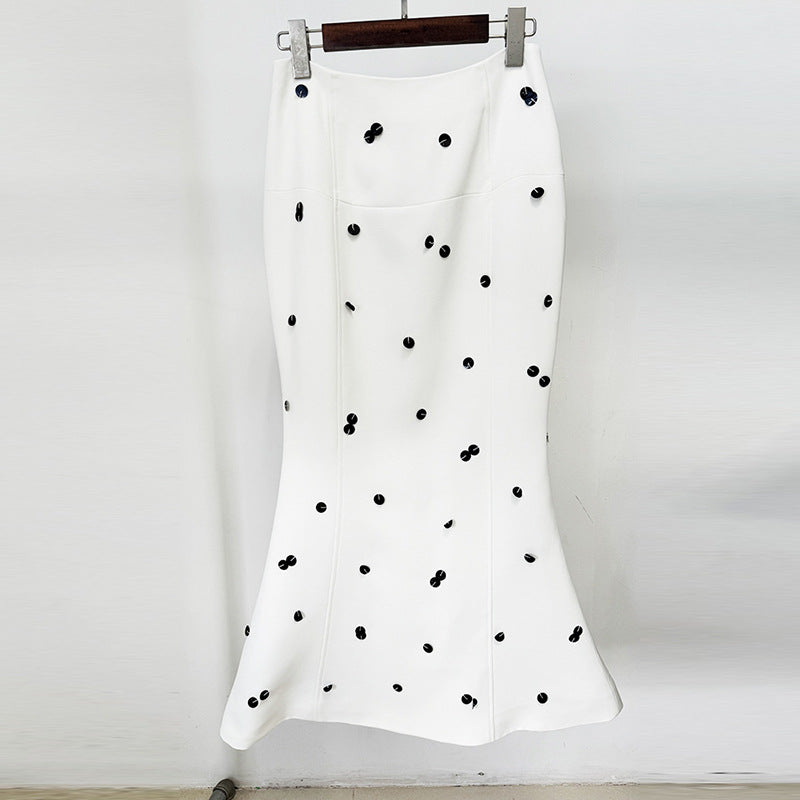 Two-piece Fashionable Sequins Color Matching Fishtail Fashion Casual Suit