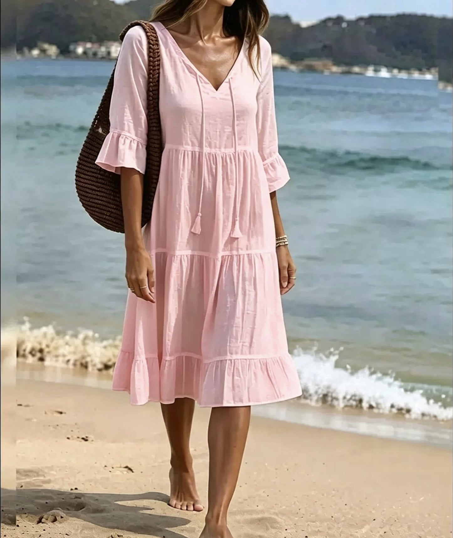 Women's Autumn Layered Fashion Loose Vacation Dress