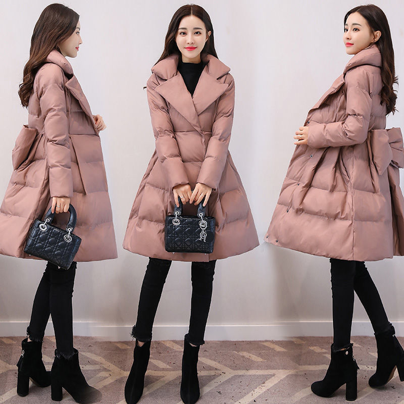 Women's Style Mid-length Fashion Tailored Collar Warm Jackets