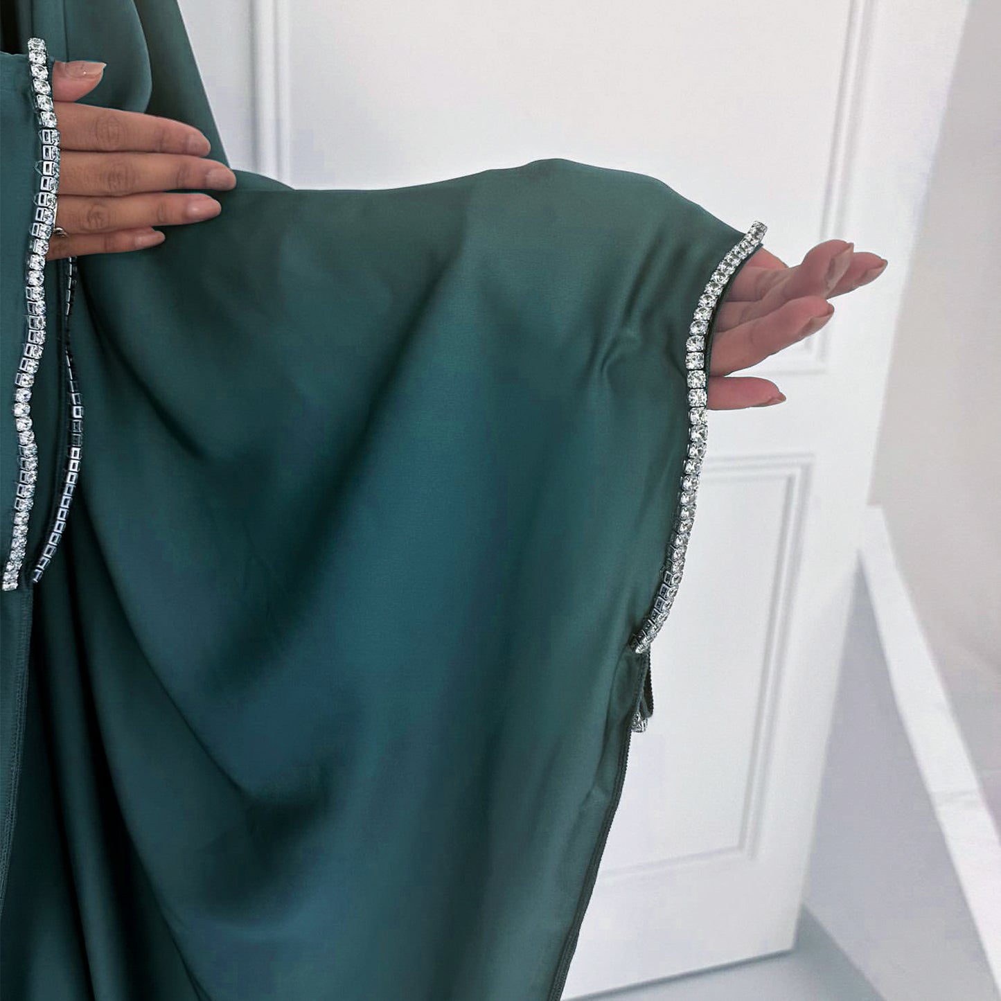 Party Beaded Matte Satin Dress Robe Dresses