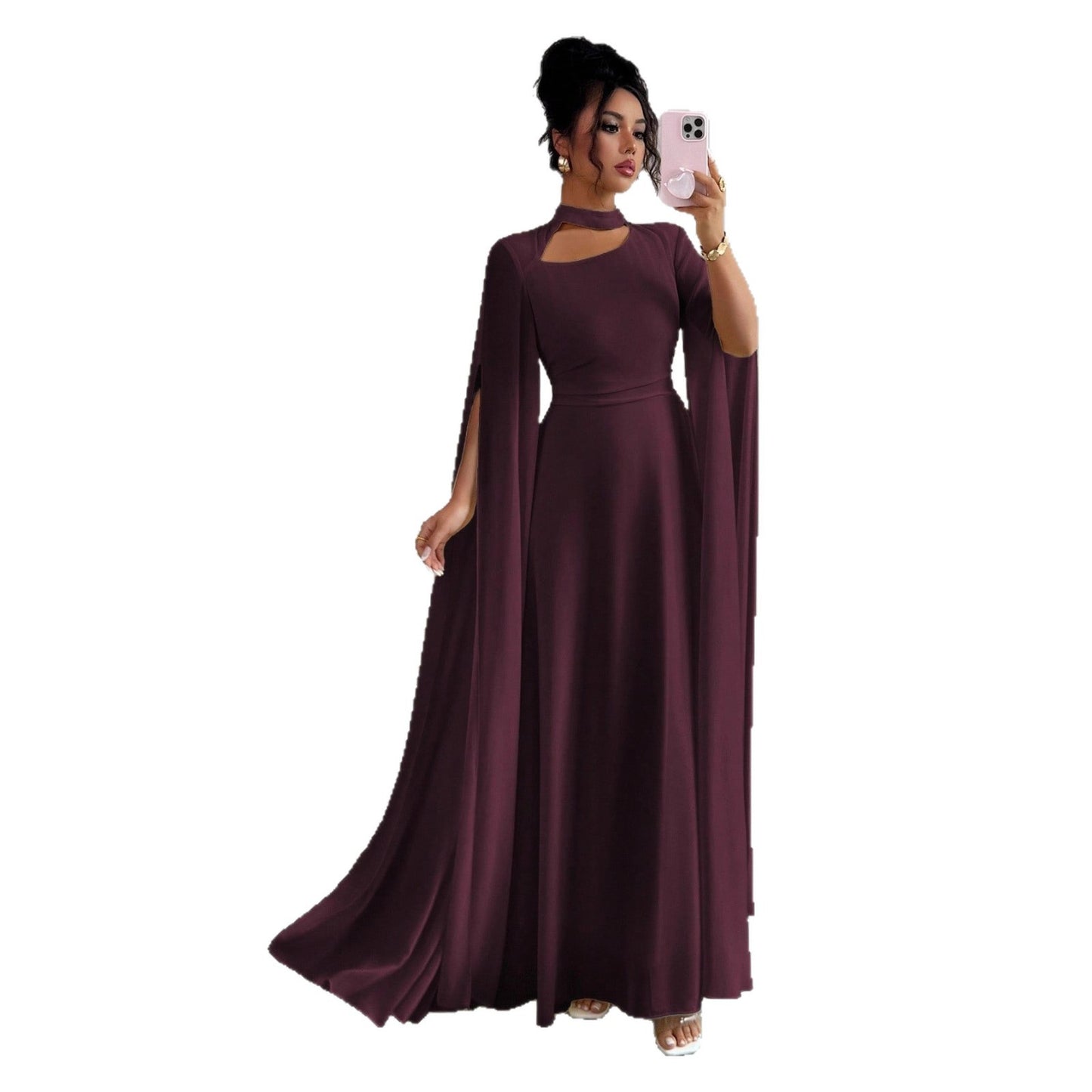 Women's Solid Color Dress Puff Sleeve Luxury Dresses