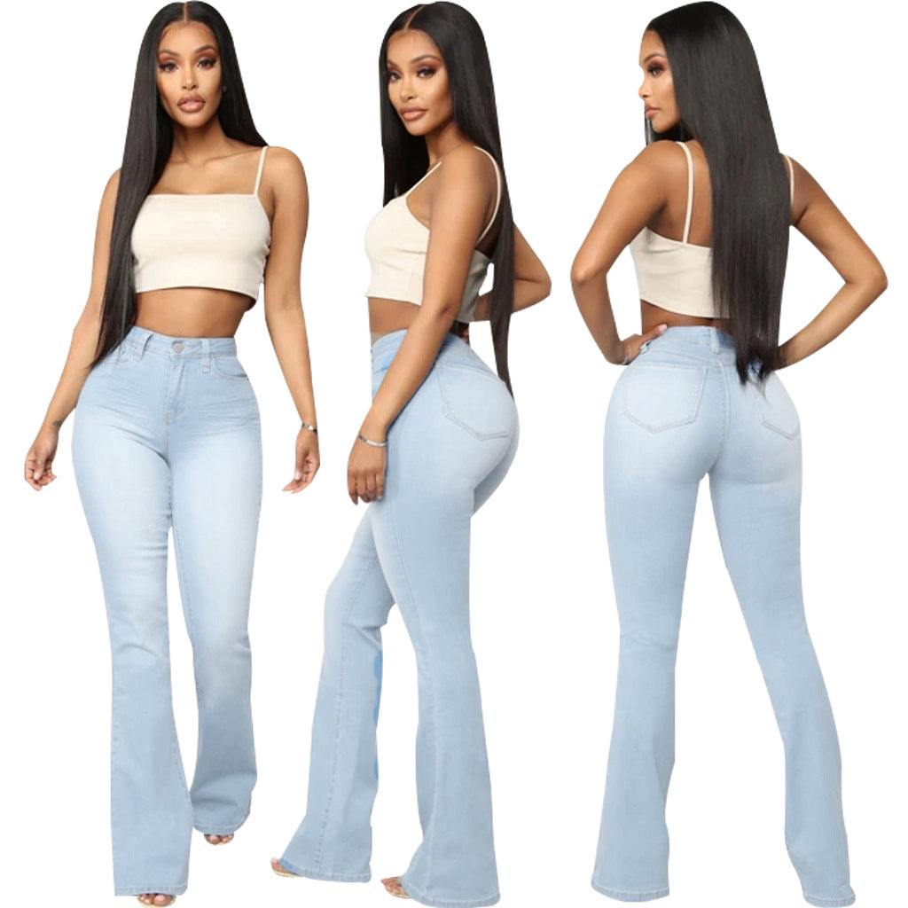 Beautiful Fashion Versatile Cowboy Stretch Flared Pants