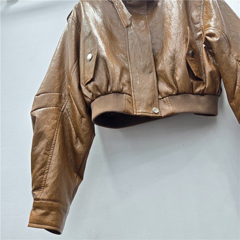 Women's Hot Loose Western Style Stand-up Collar Korean Autumn Coats