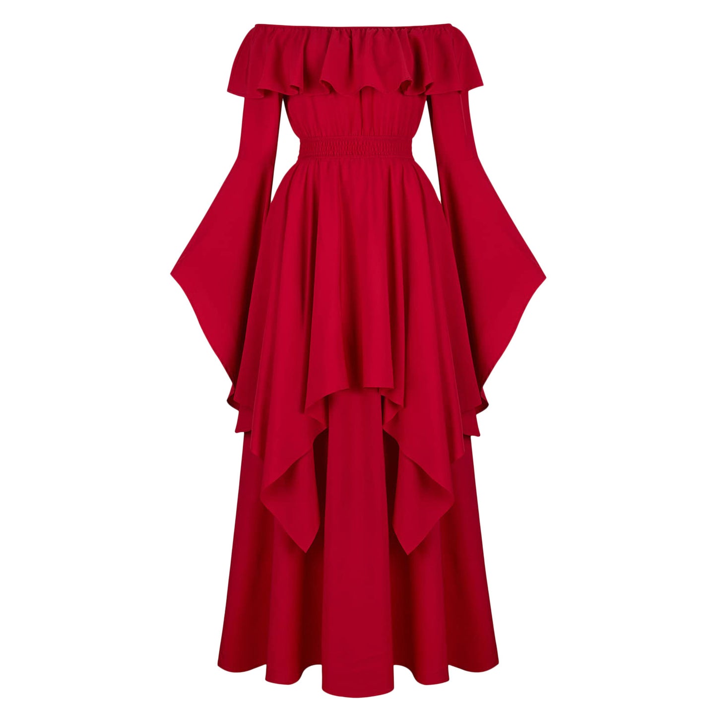 Women's Dress Vintage Medieval Elastic Band High Dresses