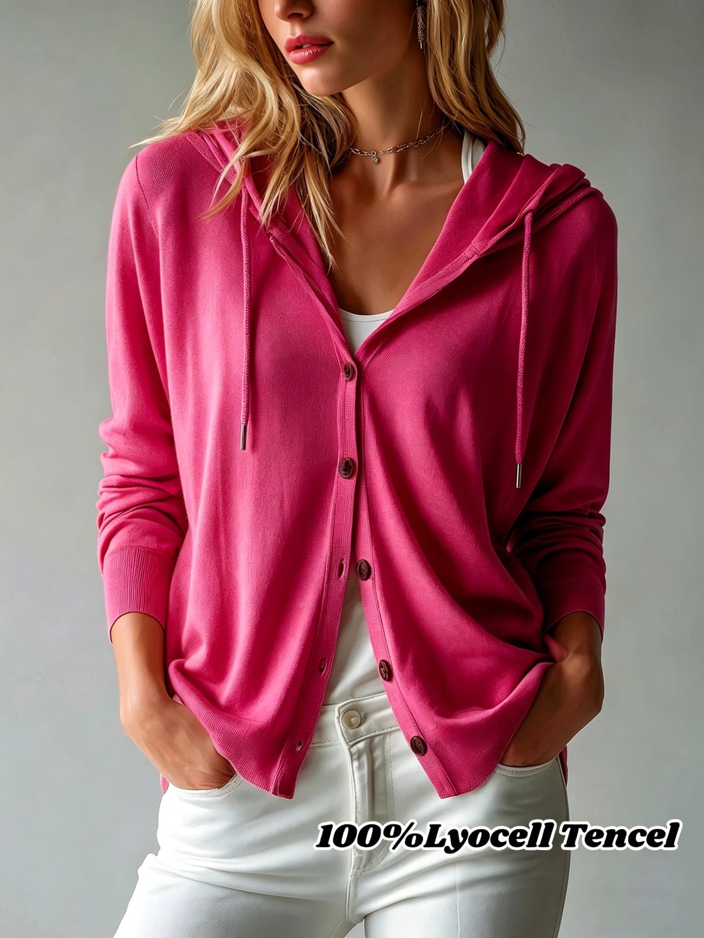 Durable Women's Hooded Knit Casual Business Women's Sweater