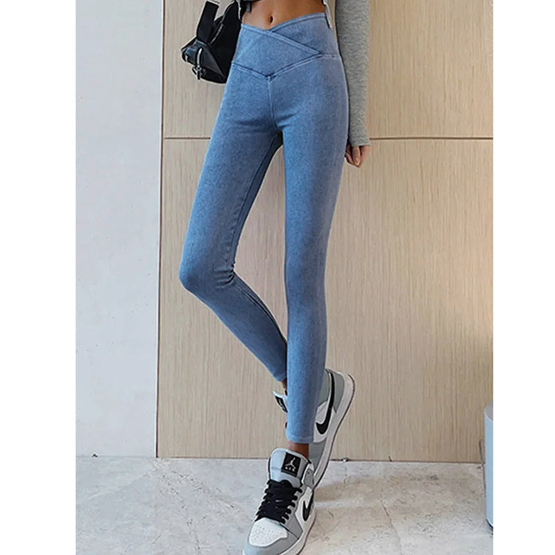 Women's High Waist Trousers Street Hip Lifting Pants