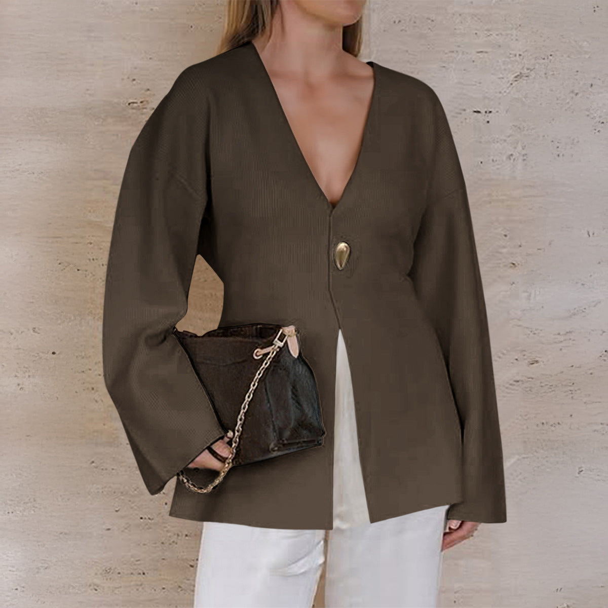 Women's Elegant Graceful Advanced Long Sleeve Shirt Sweaters