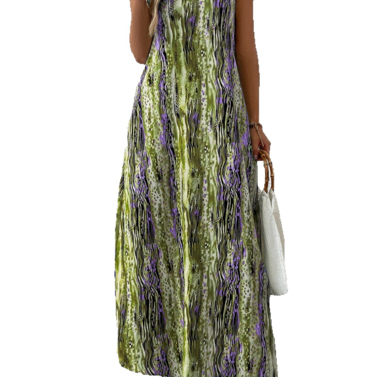 Charming New Women's Printing Slip Gradient Dress