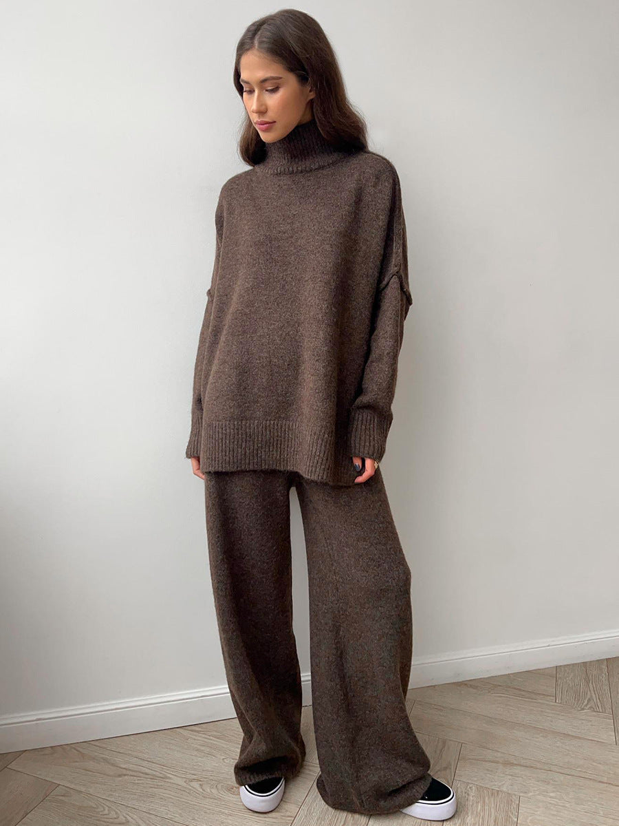 Women's Turtleneck Loose Casual Lazy Thickened Knitting Suits