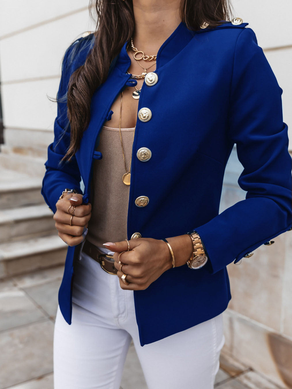Classy Slouchy Long Sleeve Breasted Small Blazers