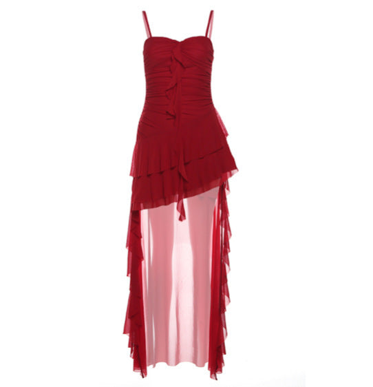 Women's Summer Solid Color Slim Fit High Waist Fashion Dresses