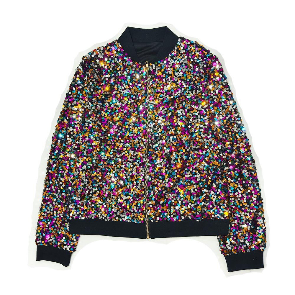 Women's Mesh Embroidered Sequin Graceful Fashionable Colorful Jackets