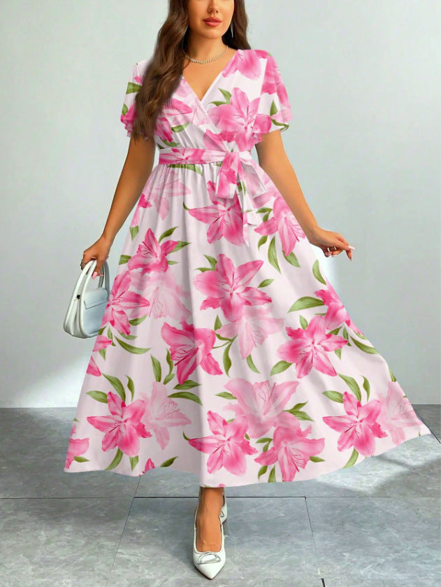 Attractive Classy Printed Summer Holiday Floral Dress