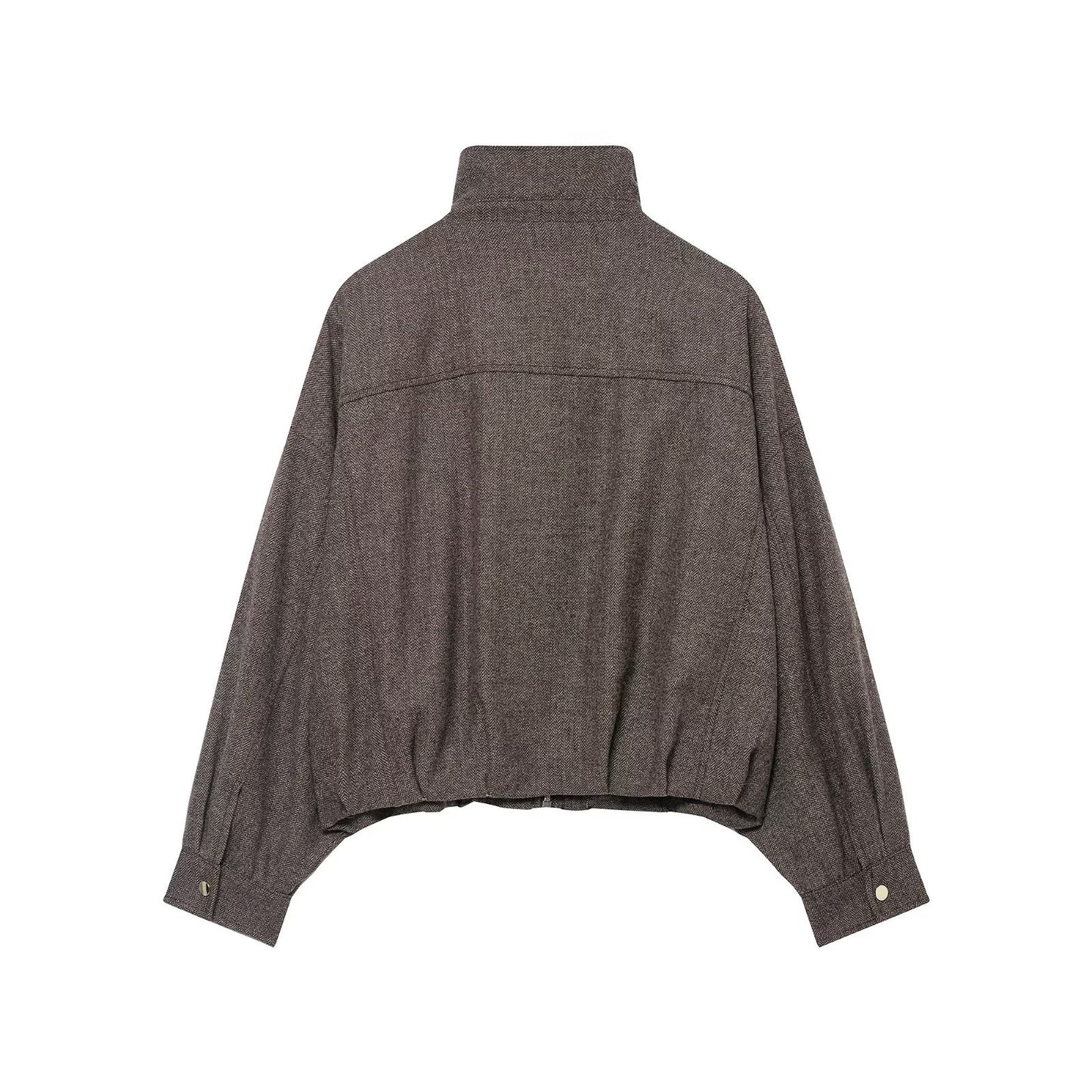 Women's Versatile Creative Herringbone Puffy Bomber Coats