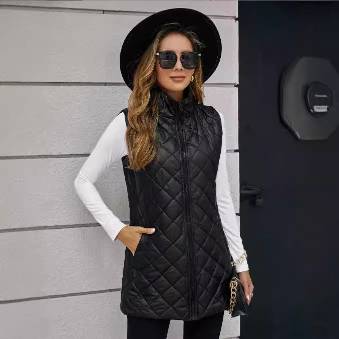 Women's Solid Color Mid-length Street Hipster Cotton Vests