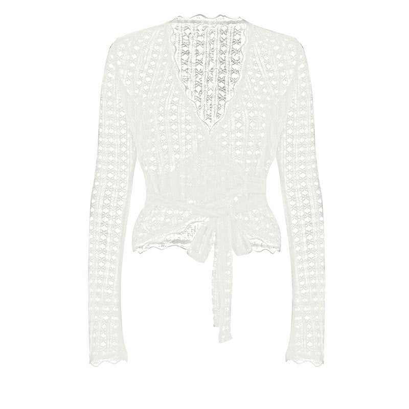 Women's Loose Outer Wear Hollow Sexy Fashion Blouses