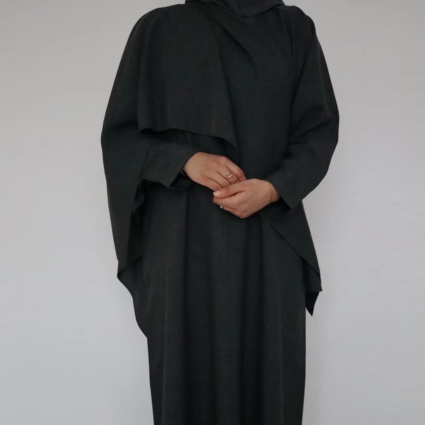 Turkish Solid Color Robe Dress Two-piece Dresses
