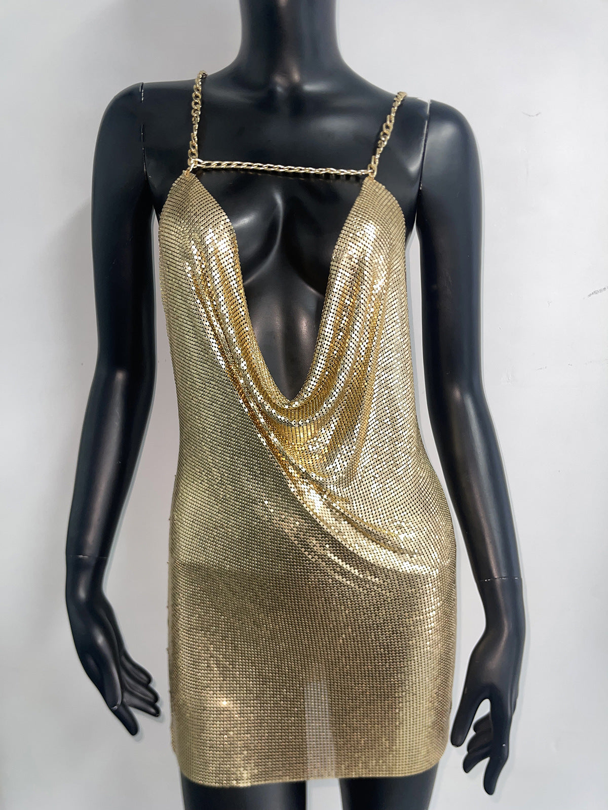 Sequined Metal Dress Hipster Street High-grade Nightclub Dresses