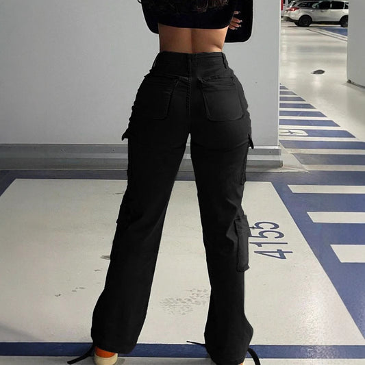 Women's Street Overalls Summer Functional Loose Casual Jeans