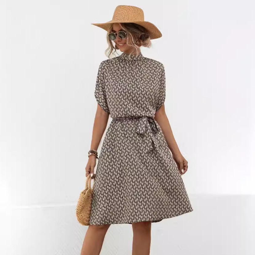 Elegant Classy Beautiful Women's Printed Sleeve Dress