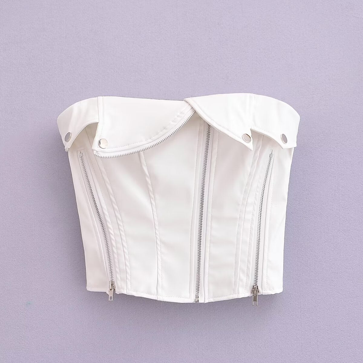 Street Hot Fashionmonger Personalized Punk Leather Tops